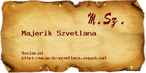 Majerik Szvetlana névjegykártya